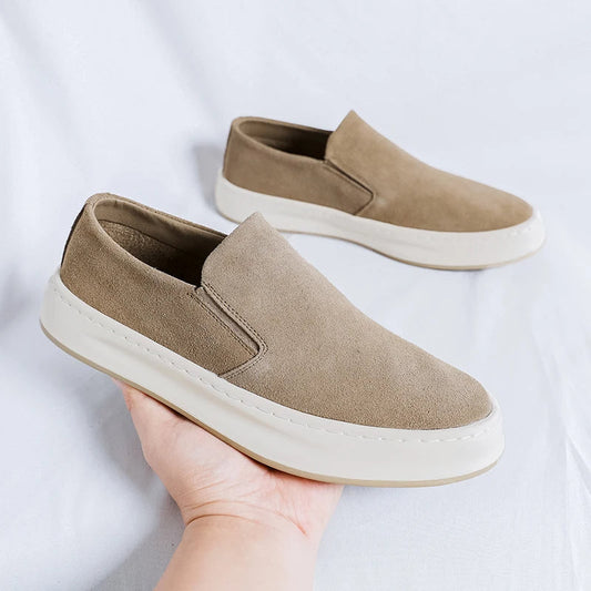 Mocasines Hombre Cuero Elegantes Sin Cordones - Vestiria