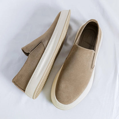 Mocasines Hombre Cuero Elegantes Sin Cordones