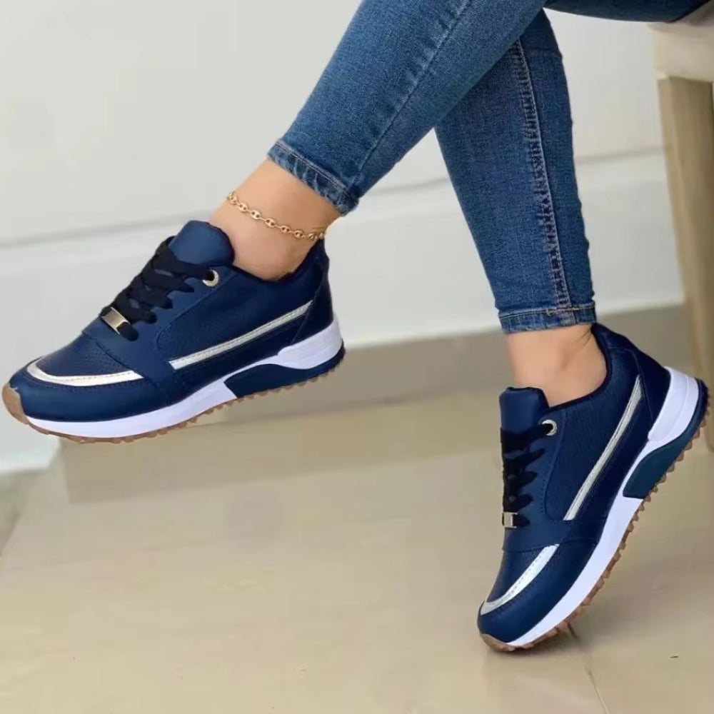 Zapatillas deportivas mujer estilo casual metalizado - Vestiria