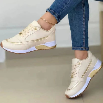 Zapatillas deportivas mujer estilo casual metalizado