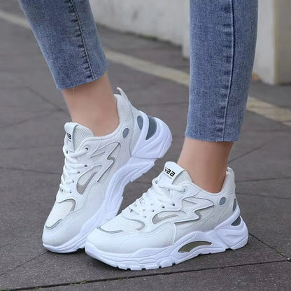 Zapatillas deportivas mujer malla fresca plataforma alta