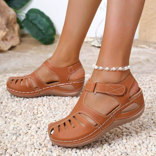 Sandalias Mujer Ergonómicas con Detalle Calado - Vestiria