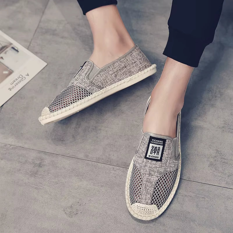 Mocasines Hombre Alpargatas Lona Fresca