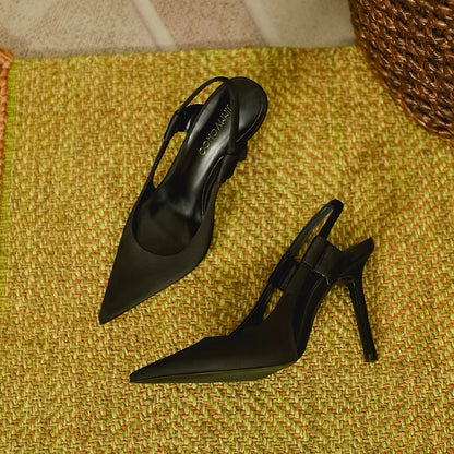 Zapatos de tacón alto para mujer elegantes de punta fina