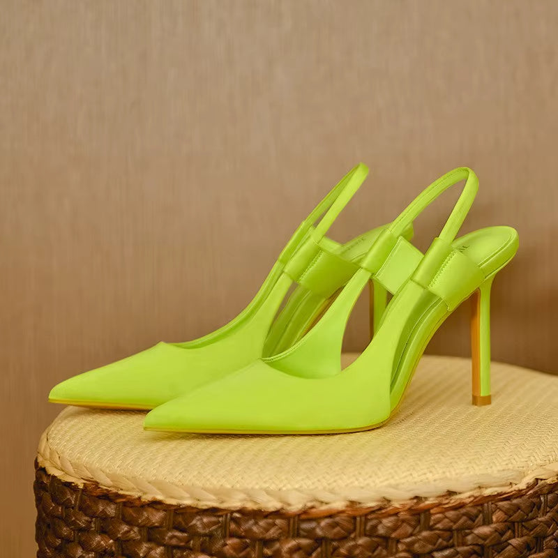 Zapatos de tacón alto para mujer elegantes de punta fina