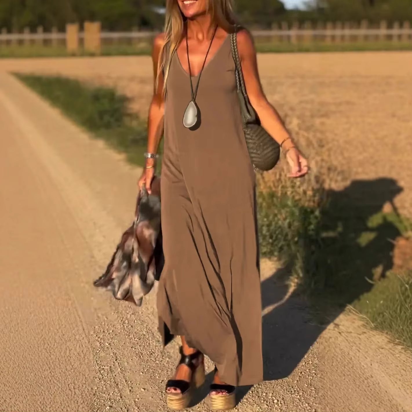 Vestido Largo Mujer Estilo Libre y Casual