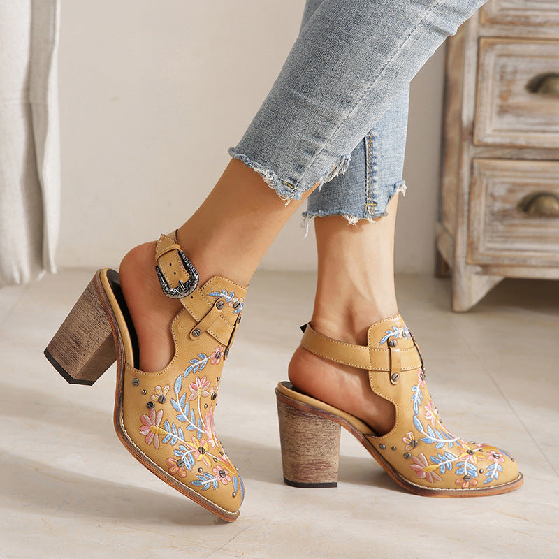 Zapatos Mujer Florales Elegantes - Vestiria