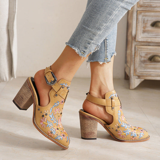 Zapatos Mujer Florales Elegantes - Vestiria