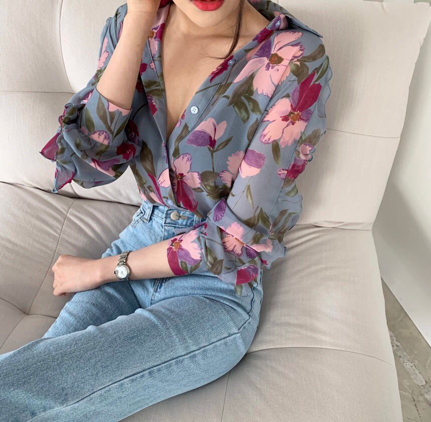 Blusa Lana Floral Mujer