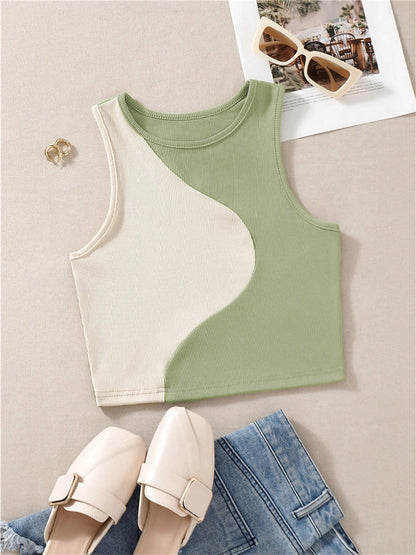 Top Acanalado sin Mangas Mujer