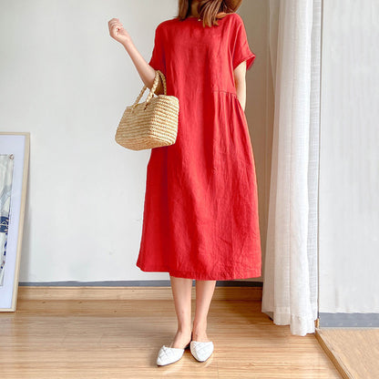 Vestido Lino Natural Fresco