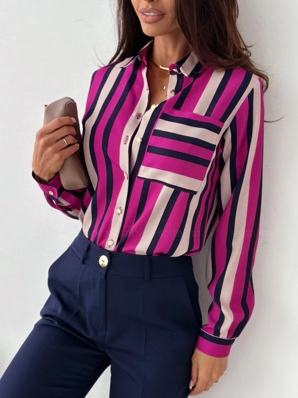 Blusa Polo Mujer Clásica a Rayas - Vestiria