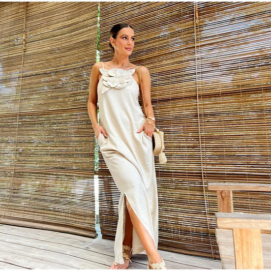 Vestido Floral Midi Encantador Mujer - Vestiria