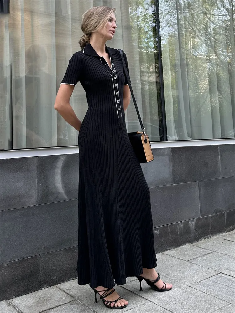 Vestido de malla Elegante Cuello en V
