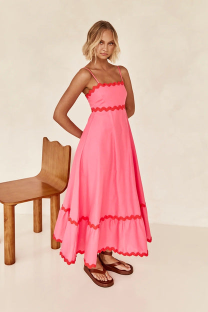 Vestido Capri Elegante Contraste