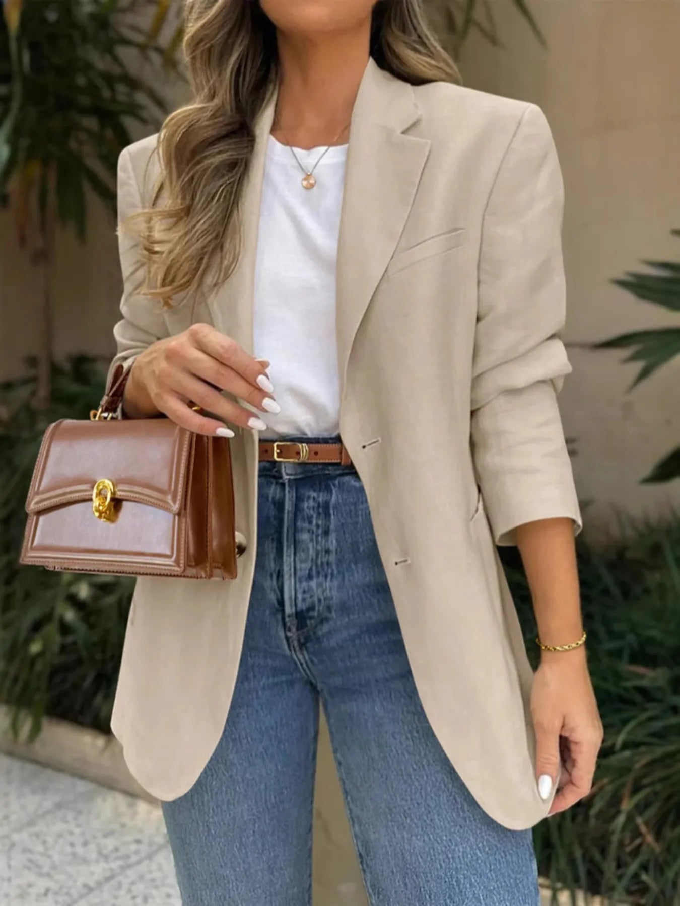 Chaquetón Mujer Estilo Clásico Bolsillos - Vestiria