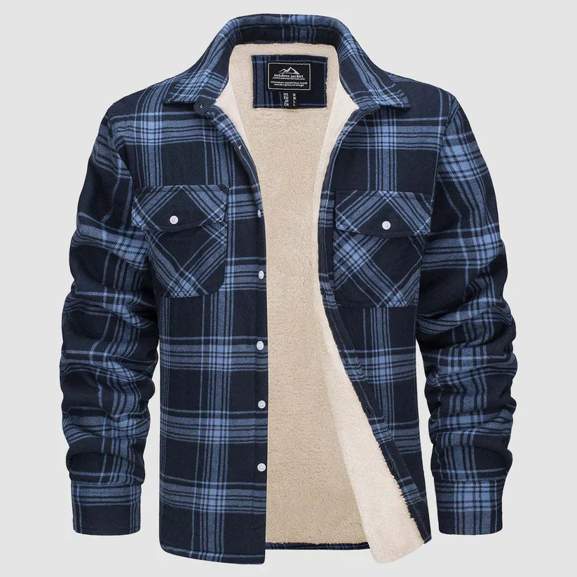 Chaqueta Cuadros Hombre Forro Polar - Vestiria