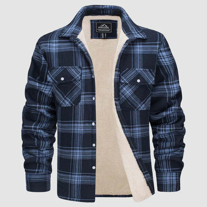 Chaqueta Cuadros Hombre Forro Polar - Vestiria