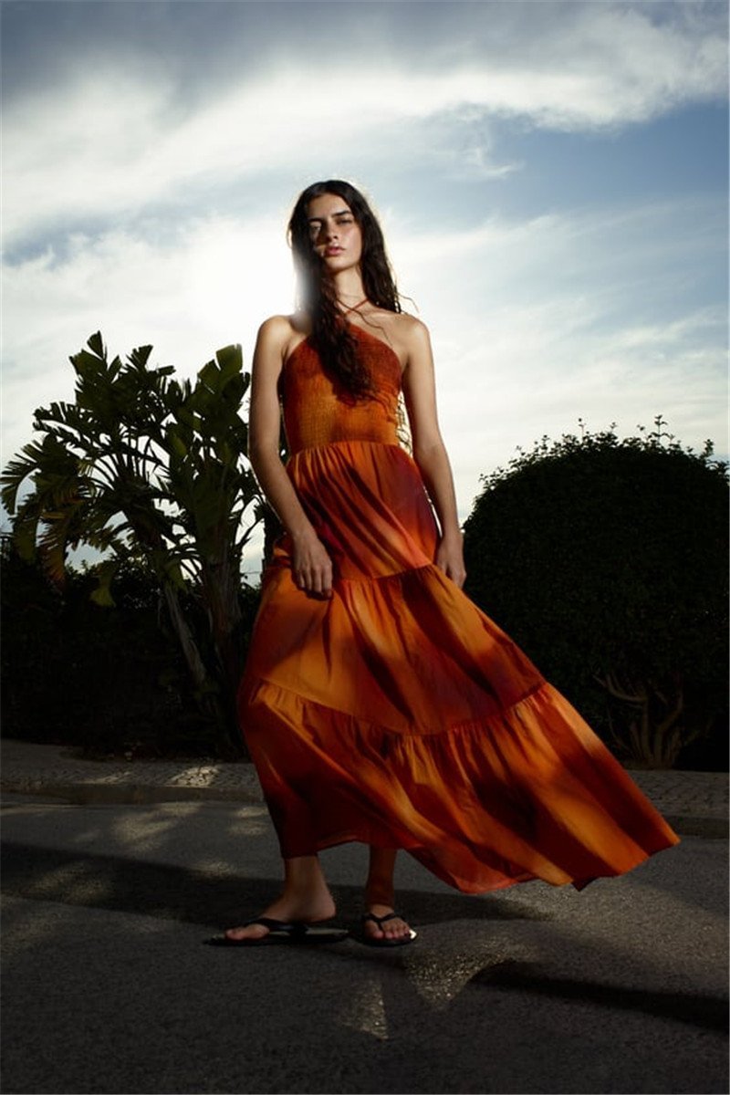 Vestido Midi Estampado Floral Elegante - Vestiria