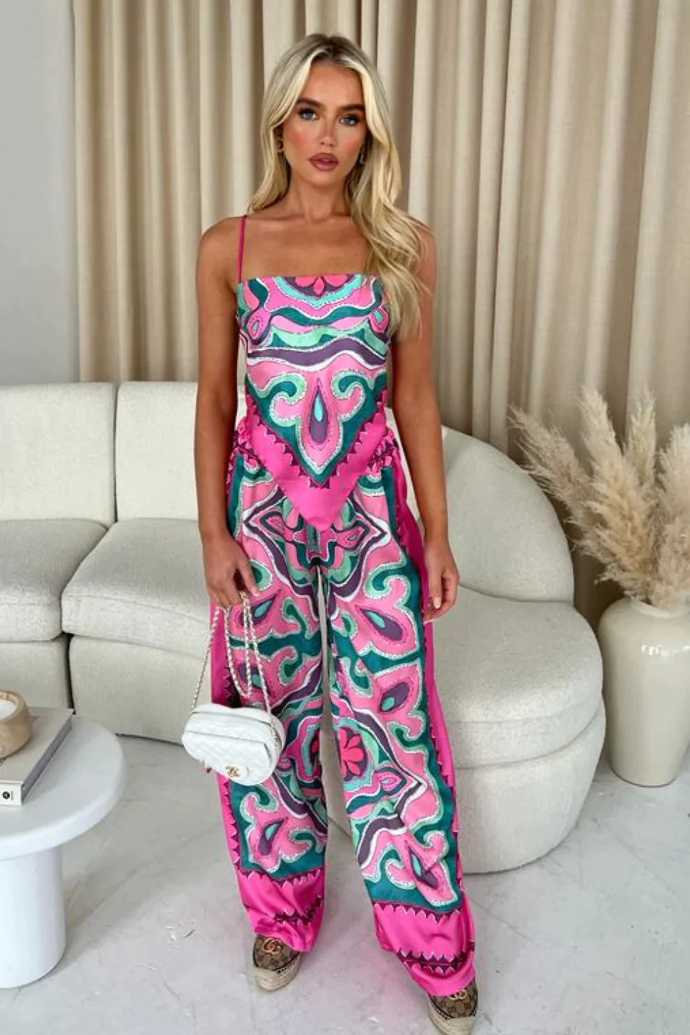 Pantalón Mujer Estampado Amparo Cintura Alta - Vestiria