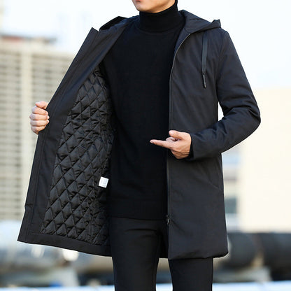 Abrigo Largo Hombre Impermeable con Capucha - Vestiria