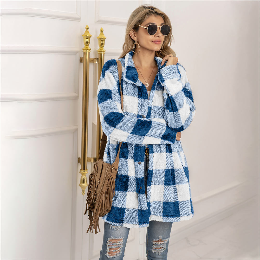Chaqueta Cuadros Invierno Mujer Abultada