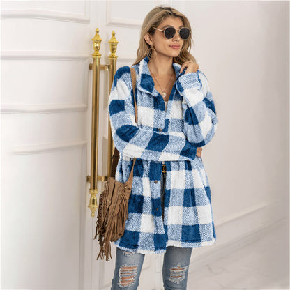Chaqueta Cuadros Invierno Mujer Abultada