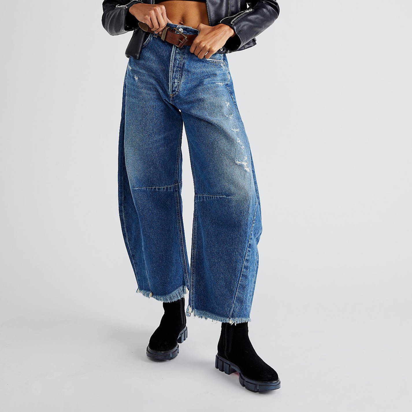 Vaqueros Anchos de Punto Moda - Vestiria
