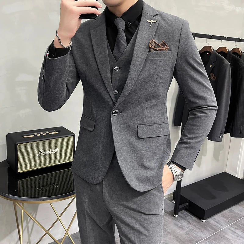 Traje Hombre 3 Piezas Clásico