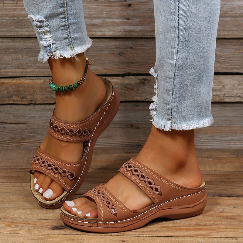 Sandalias Mujer de Verano con Tirantes y Plataforma