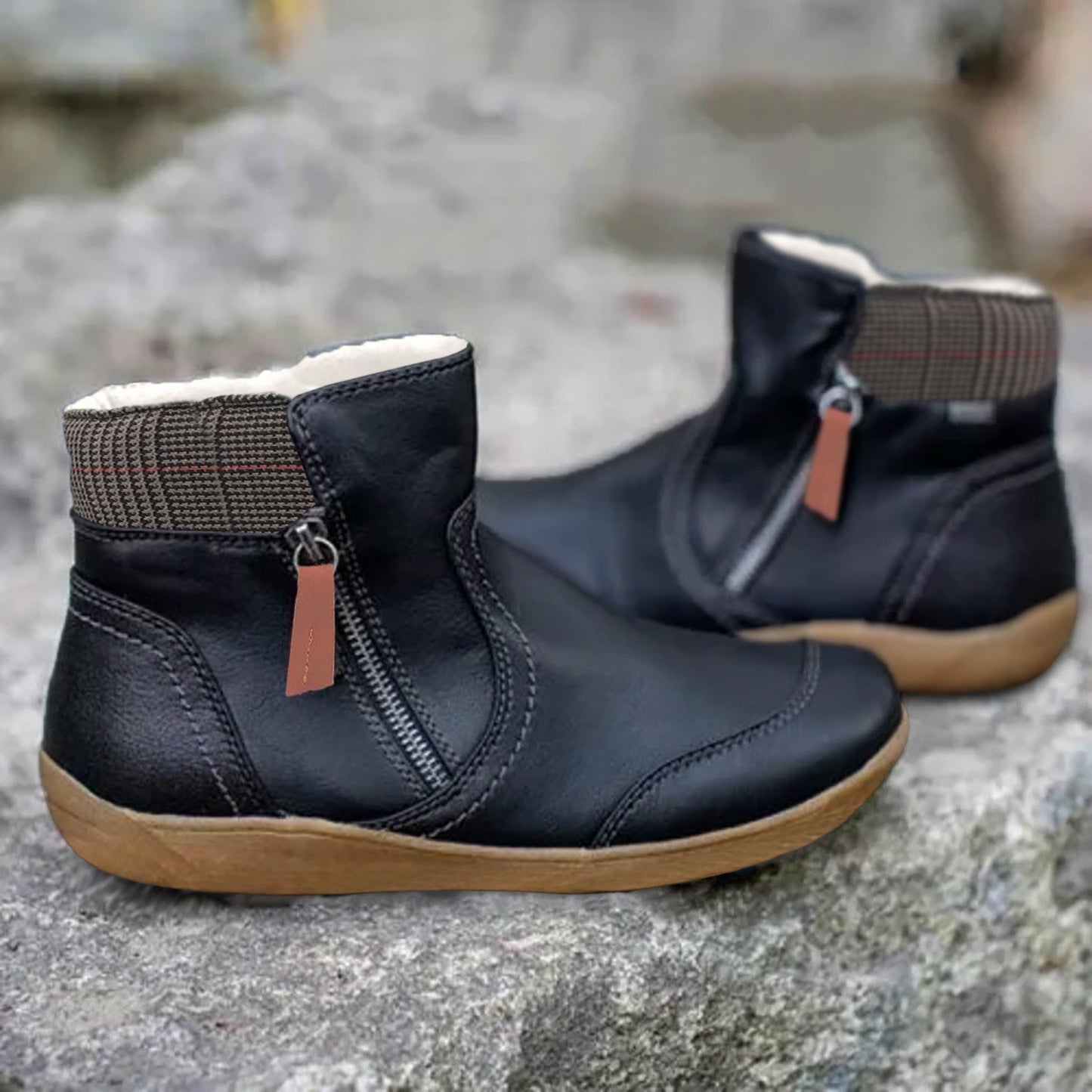 Botas Mujer Comodidad Doble Cremallera