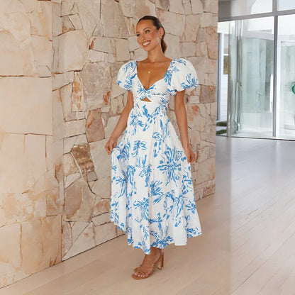 Vestido Largo Floral Estilo Boho - Vestiria
