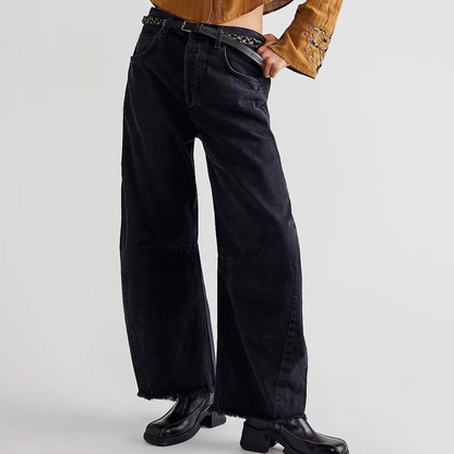 Vaqueros Anchos de Punto Moda