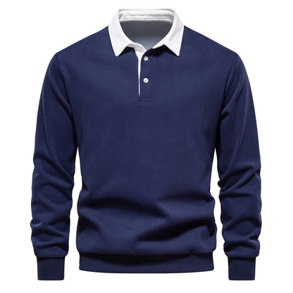 Camiseta Polo Manga Larga Hombre Clásico
