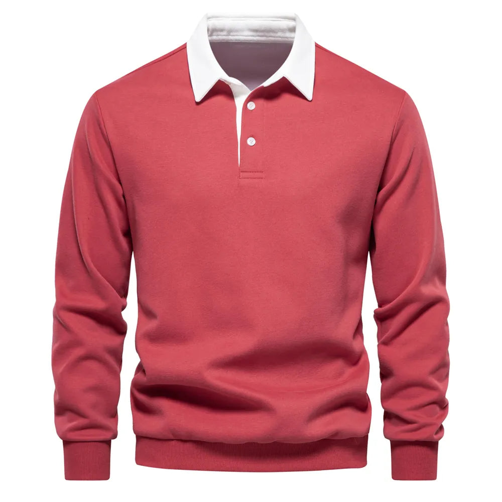 Camiseta Polo Manga Larga Hombre Clásico