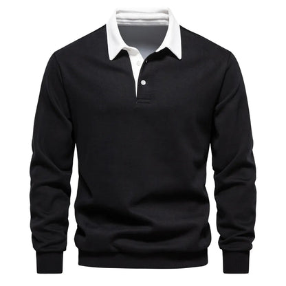 Camiseta Polo Manga Larga Hombre Clásico