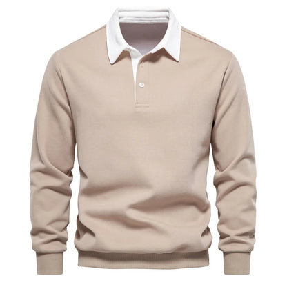 Camiseta Polo Manga Larga Hombre Clásico