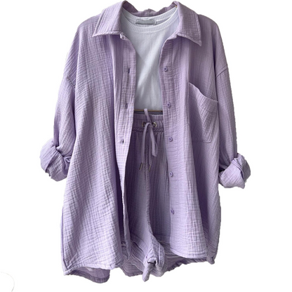 Conjunto verano algodón: camiseta y pantalón corto
