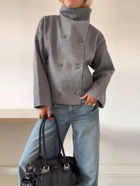 Chaqueta Invierno Mujer Grande Abultada con Botones - Vestiria
