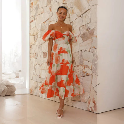 Vestido Largo Floral Estilo Boho