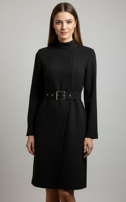 Chaquetón Mujer Invierno Cinturón Midi Abrigado - Vestiria