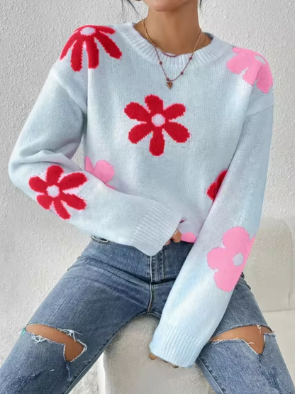 Sudadera floral suave y cálida - Vestiria