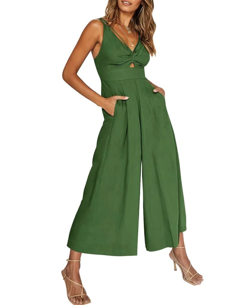 Mono sin mangas elegante escote V