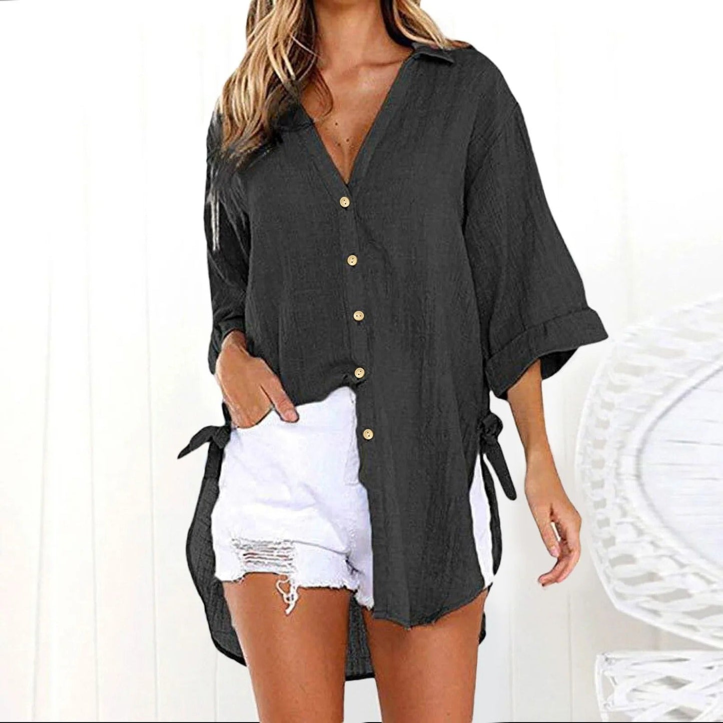 Blusa Mujer Cómoda Cuello en V