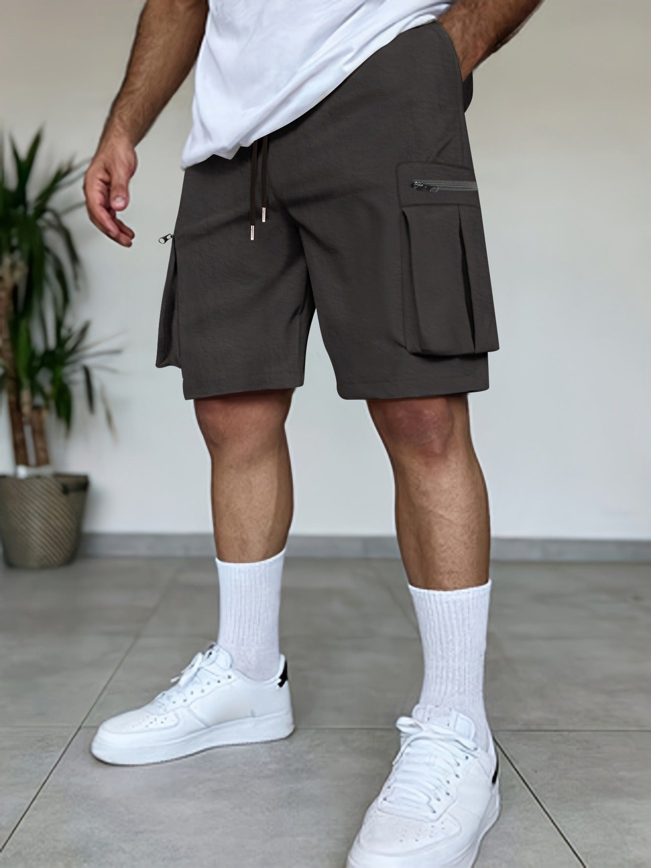 Pantalones cortos deportivos hombre con bolsillos prácticos