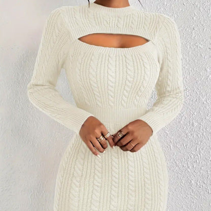 Vestido Mujer Mini Punto Diseño Ajustado