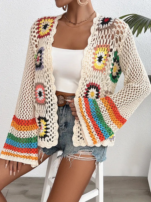 Jersey de Punto Ganchillo Femenino - Vestiria