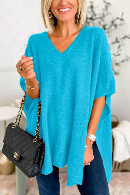 Jersey Suave Cuello en V Relajado