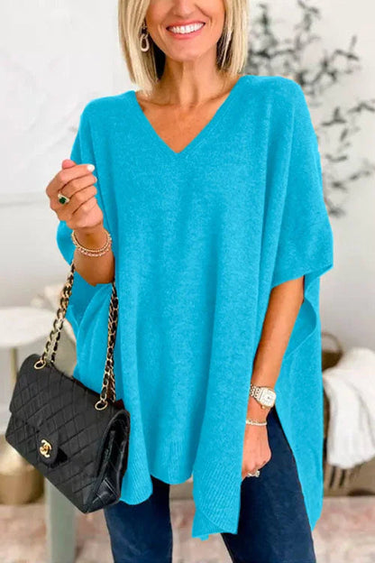 Jersey Suave Cuello en V Relajado