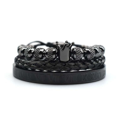 Pulsera Hombre Cuero Estilo Romano Clásico